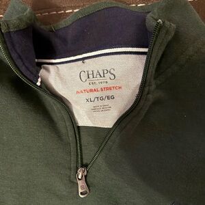 Chaps Forest Green Quarter-Zip Jacket